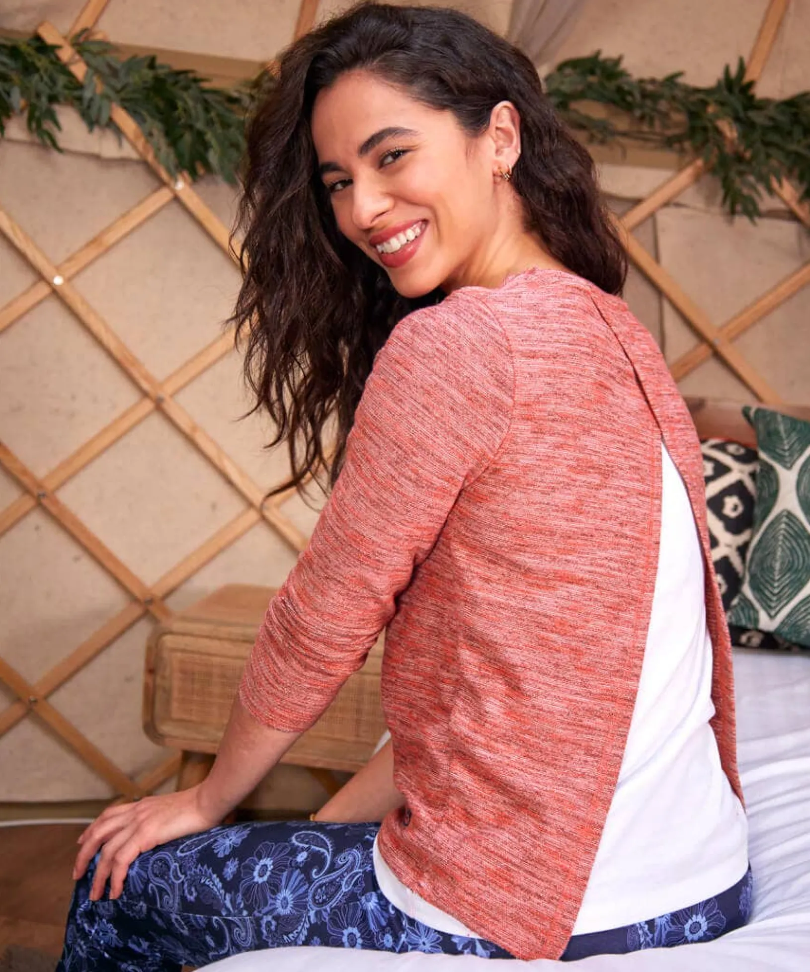 in_the_detail_lounge_top_2.webp Sale Pyjamas & Loungewear | Sale Tops, Tunics & Blouses | Women's | Women's Joe Browns In The Detail Lounge Top Pink