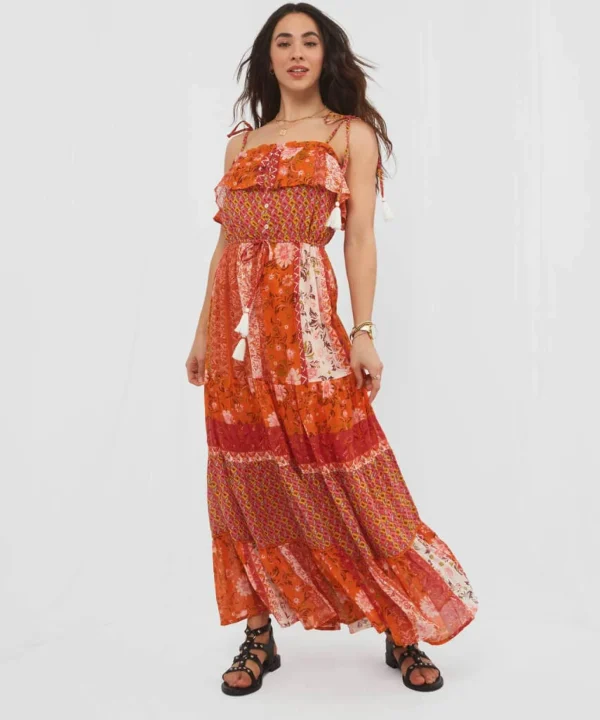 Sale Dresses | Women's Joe Browns Indian Summer Maxi Dress Orange