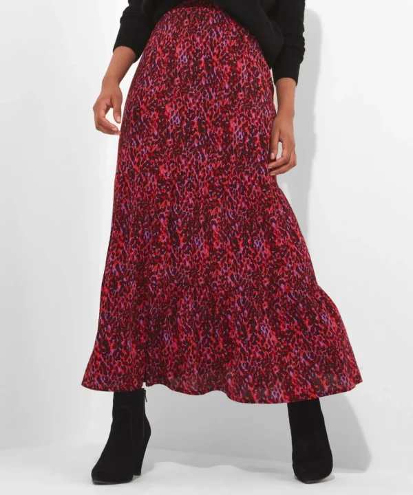 Skirts | Sale Skirts | Women's | Women's Joe Browns Intelligent Animal Tiered Skirt Pink