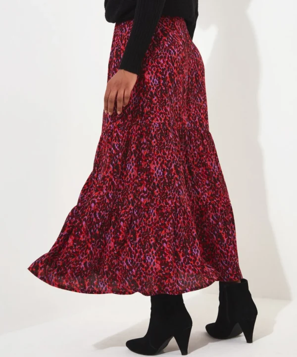 Skirts | Sale Skirts | Women's | Women's Joe Browns Intelligent Animal Tiered Skirt Pink