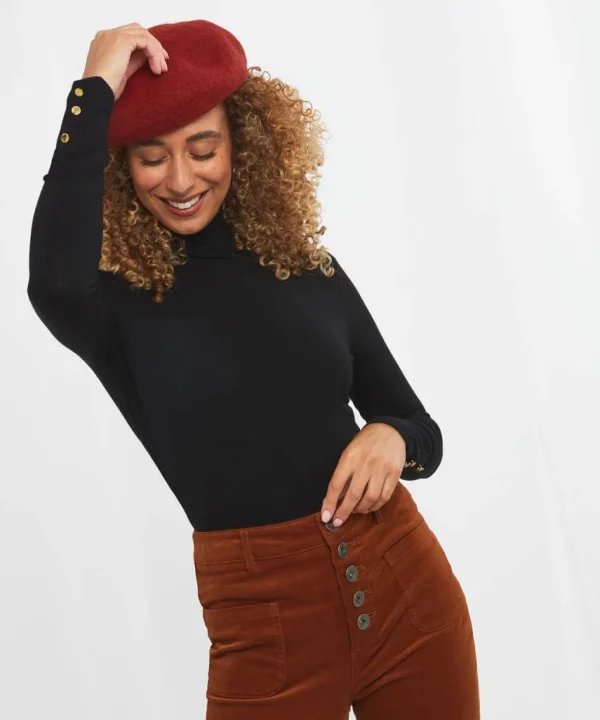 Tops, Tunics & Blouses | Women's Joe Browns Jersey Roll Neck Top Black / Berry / Orange / Winter White