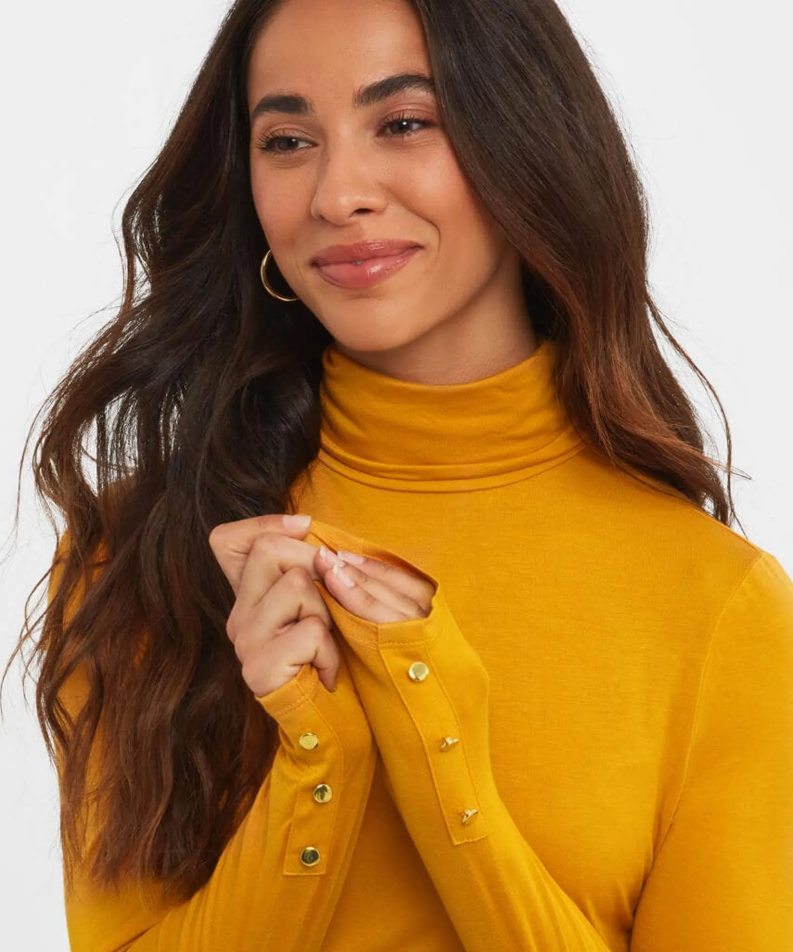 jersey_roll_neck_top_4-1.webp Tops, Tunics & Blouses | Women's Joe Browns Jersey Roll Neck Top Ochre / Orange / Winter White / Berry / Black