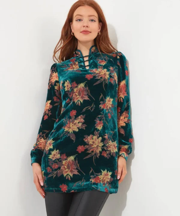 Shop Women's Collection | Velvet & Devor茅 Dresses | Party Dresses | Occasion Outfits | Tops, Tunics & Blouses | Dresses | Sale Tops, Tunics & Blouses | Top Picks | Top Picks | Top Picks | Top Picks | Women's | Women's | Women's Joe Browns Joe's Favourite Devore Tunic Green