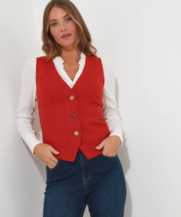 Waistcoats | Coats & Jackets | Sale Waistcoats | Sale Coats & Jacket | Women's | Women's | Women's | Women's Joe Browns Joe's Favourite Waistcoat Bright Orange
