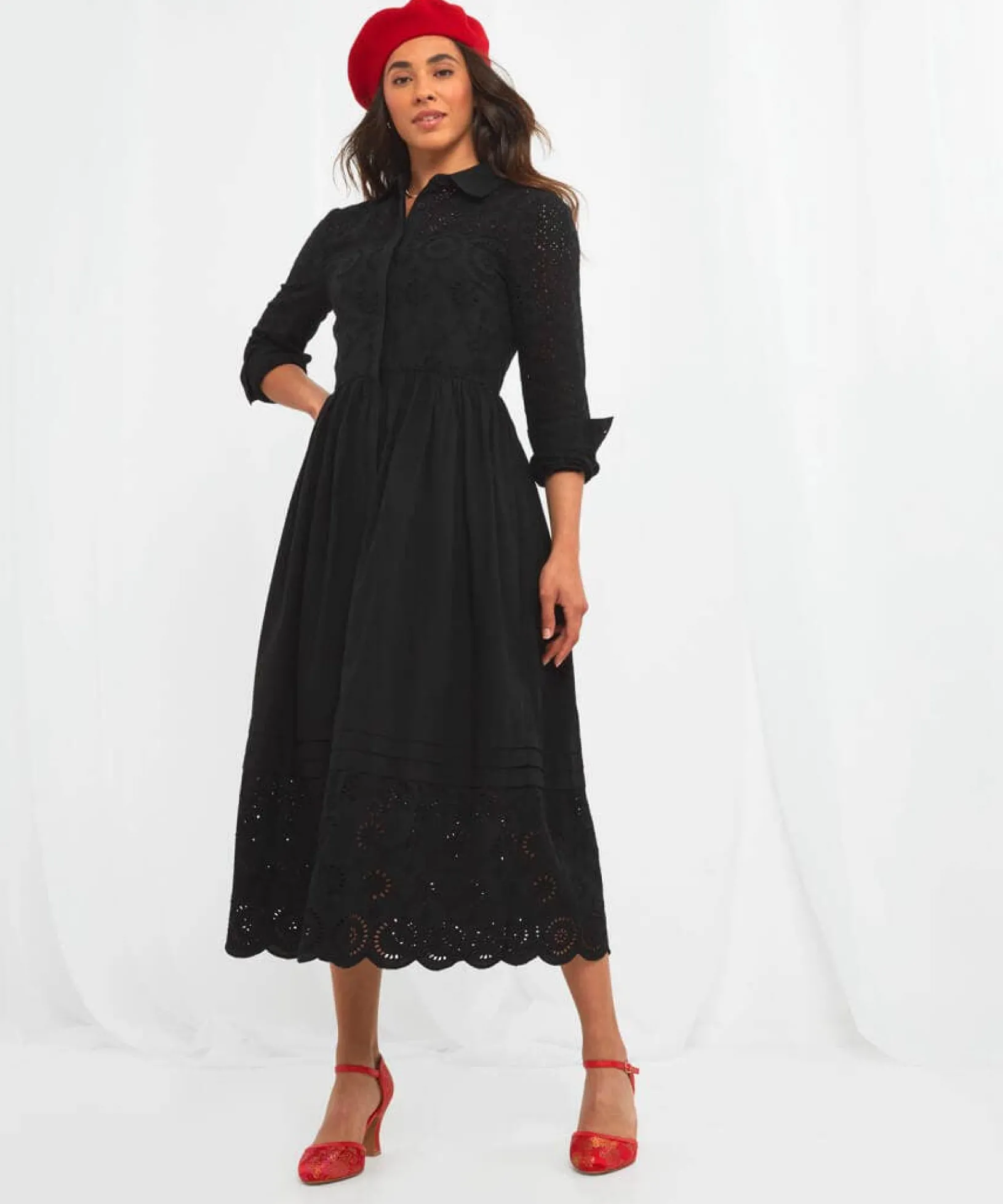 joes_must_have_broderie_d_2.webp Sale Dresses | Women's Joe Browns Joe's Must Have Broderie Dress Black