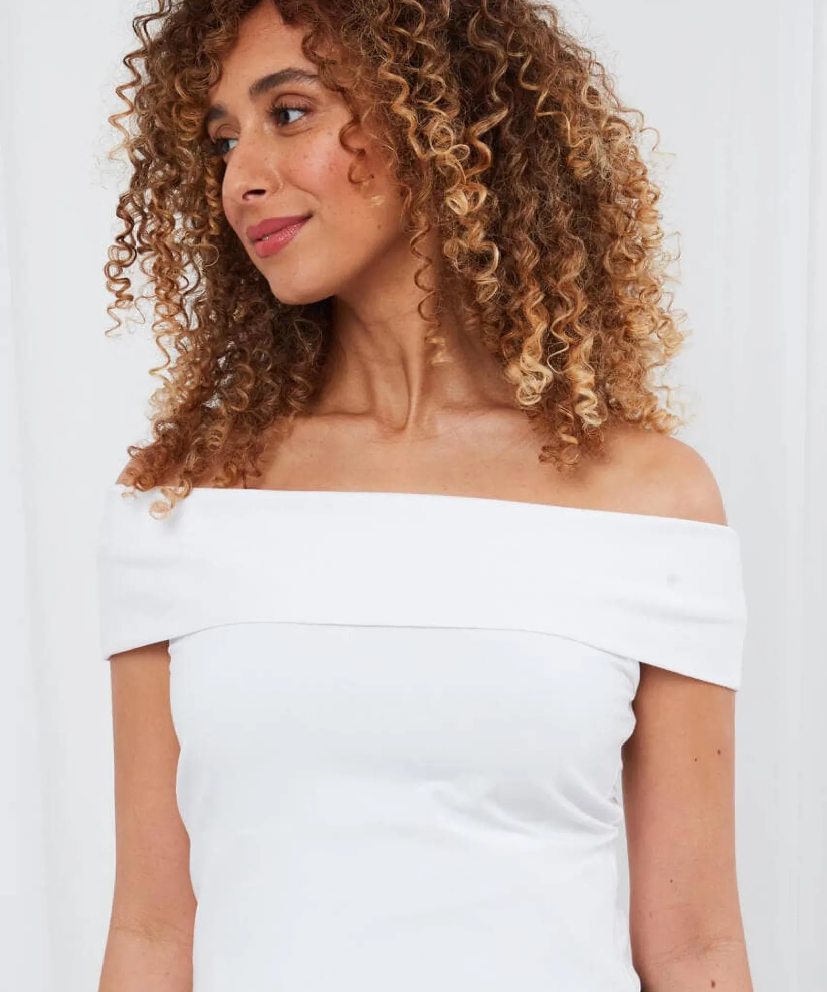 joes_must_have_essential__4.webp Sale Tops, Tunics & Blouses | Women's Joe Browns Joes Must Have Essential Bardot Top White / Black / Orange
