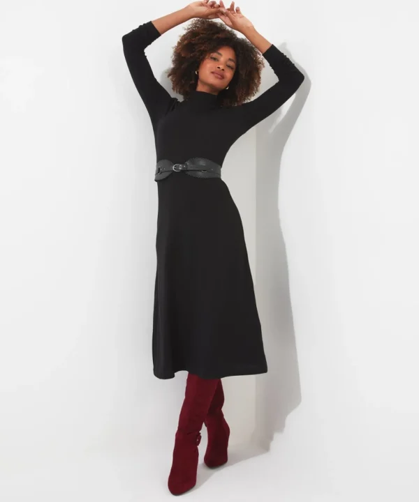 Shop Women's Collection | Cardigans & Coatigans | Dresses | Sale Dresses | Top Picks | Top Picks | Women's | Women's Joe Browns Katie Knitted Jersey Dress Black