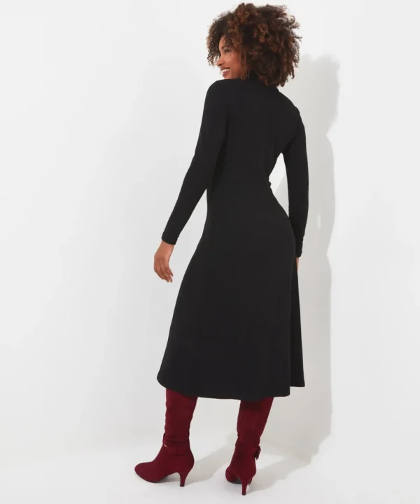 Shop Women's Collection | Cardigans & Coatigans | Dresses | Sale Dresses | Top Picks | Top Picks | Women's | Women's Joe Browns Katie Knitted Jersey Dress Black