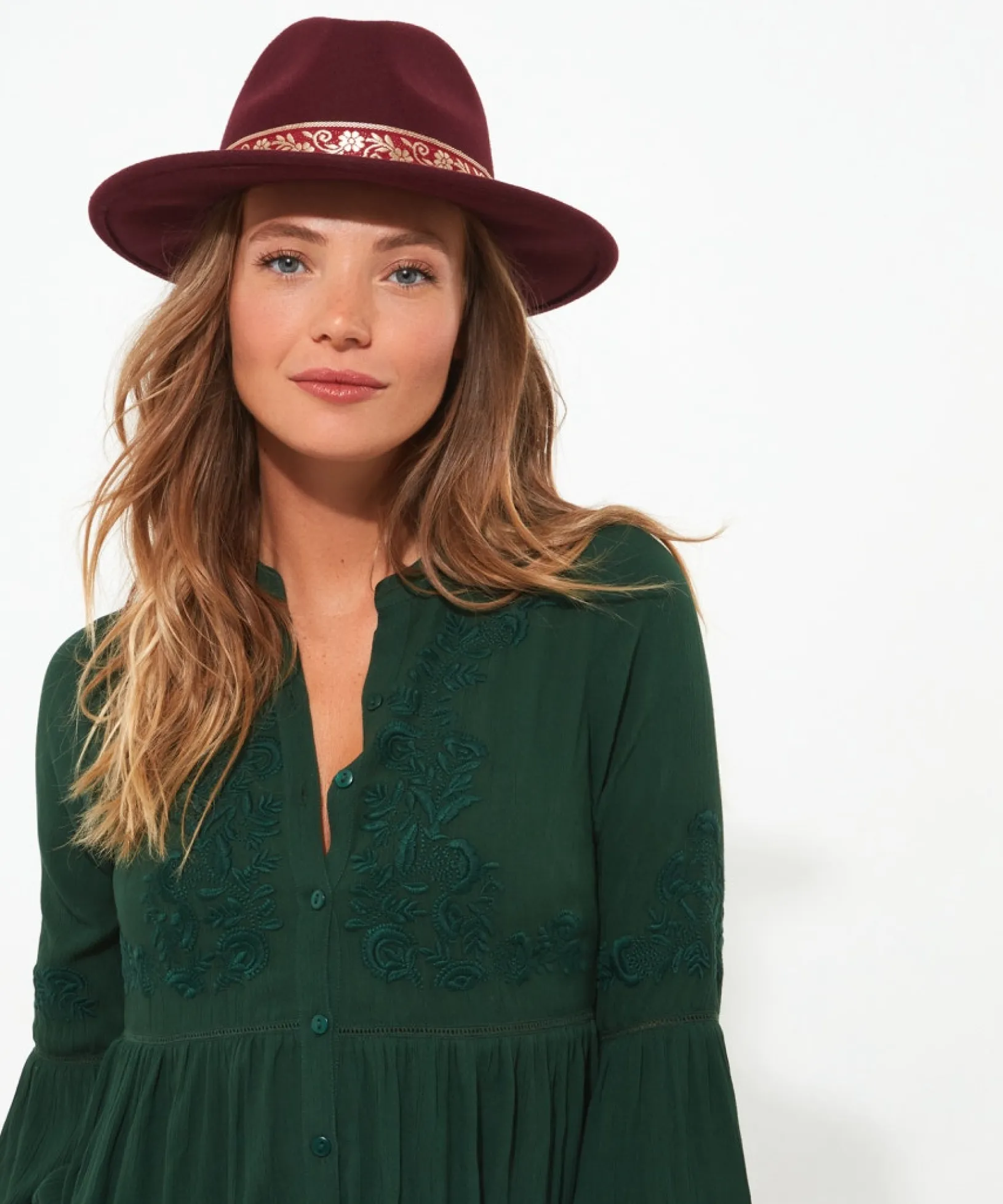 keep_it_sleek_wool_fedora_1.webp Accessories & Jewellery | Women's Joe Browns Keep It Sleek Wool Fedora Burgundy