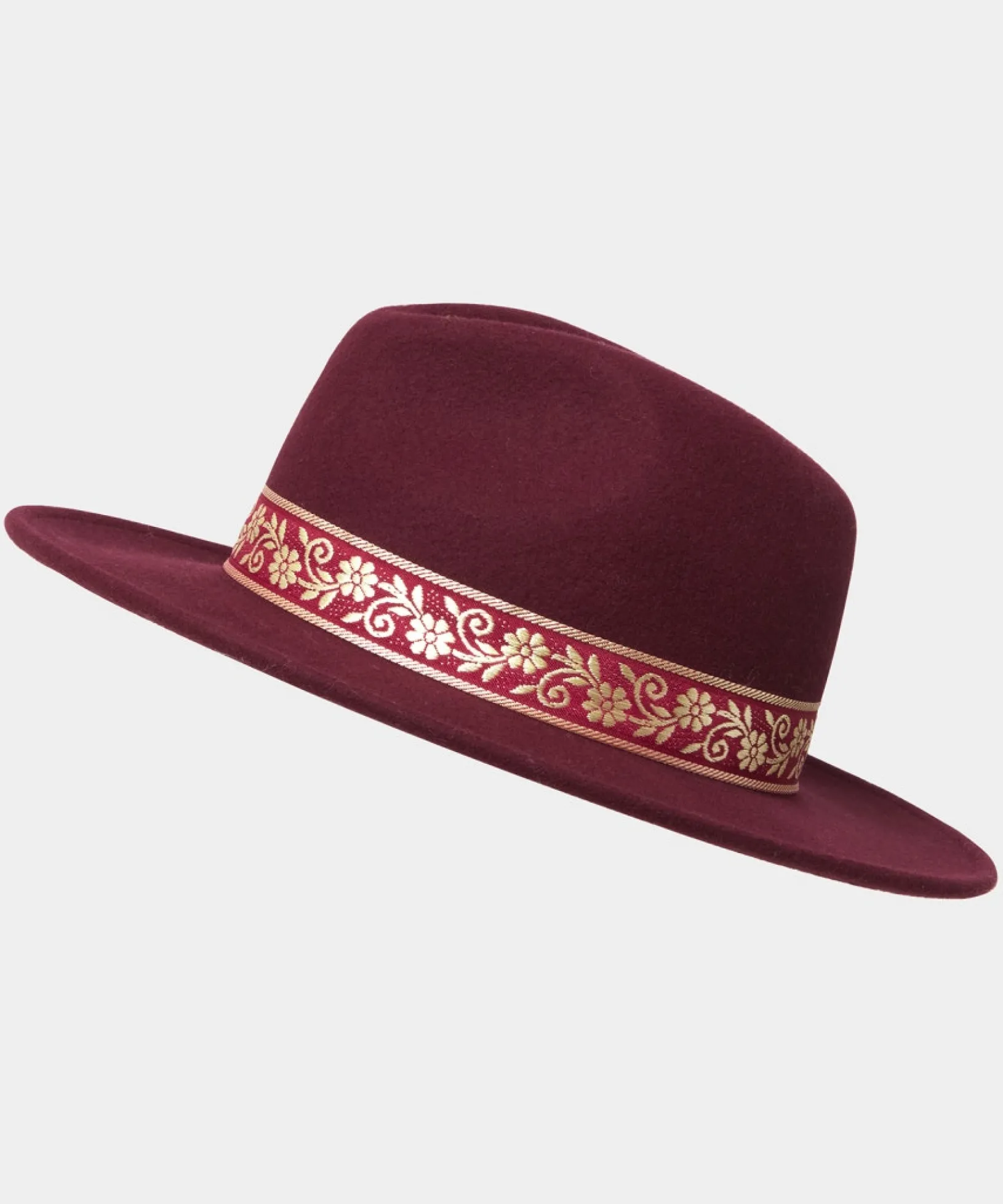 keep_it_sleek_wool_fedora_2.webp Accessories & Jewellery | Women's Joe Browns Keep It Sleek Wool Fedora Burgundy