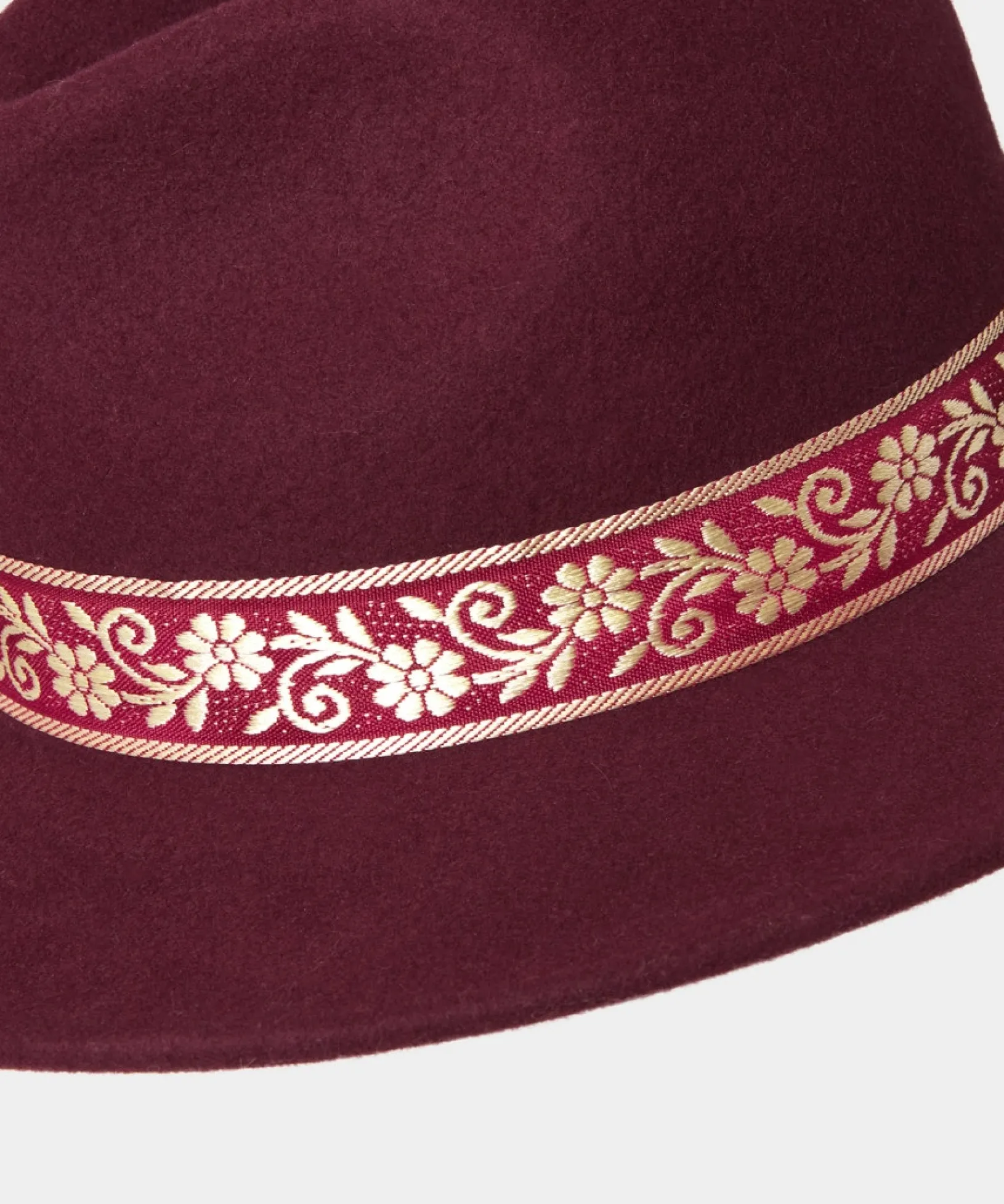 keep_it_sleek_wool_fedora_3.webp Accessories & Jewellery | Women's Joe Browns Keep It Sleek Wool Fedora Burgundy