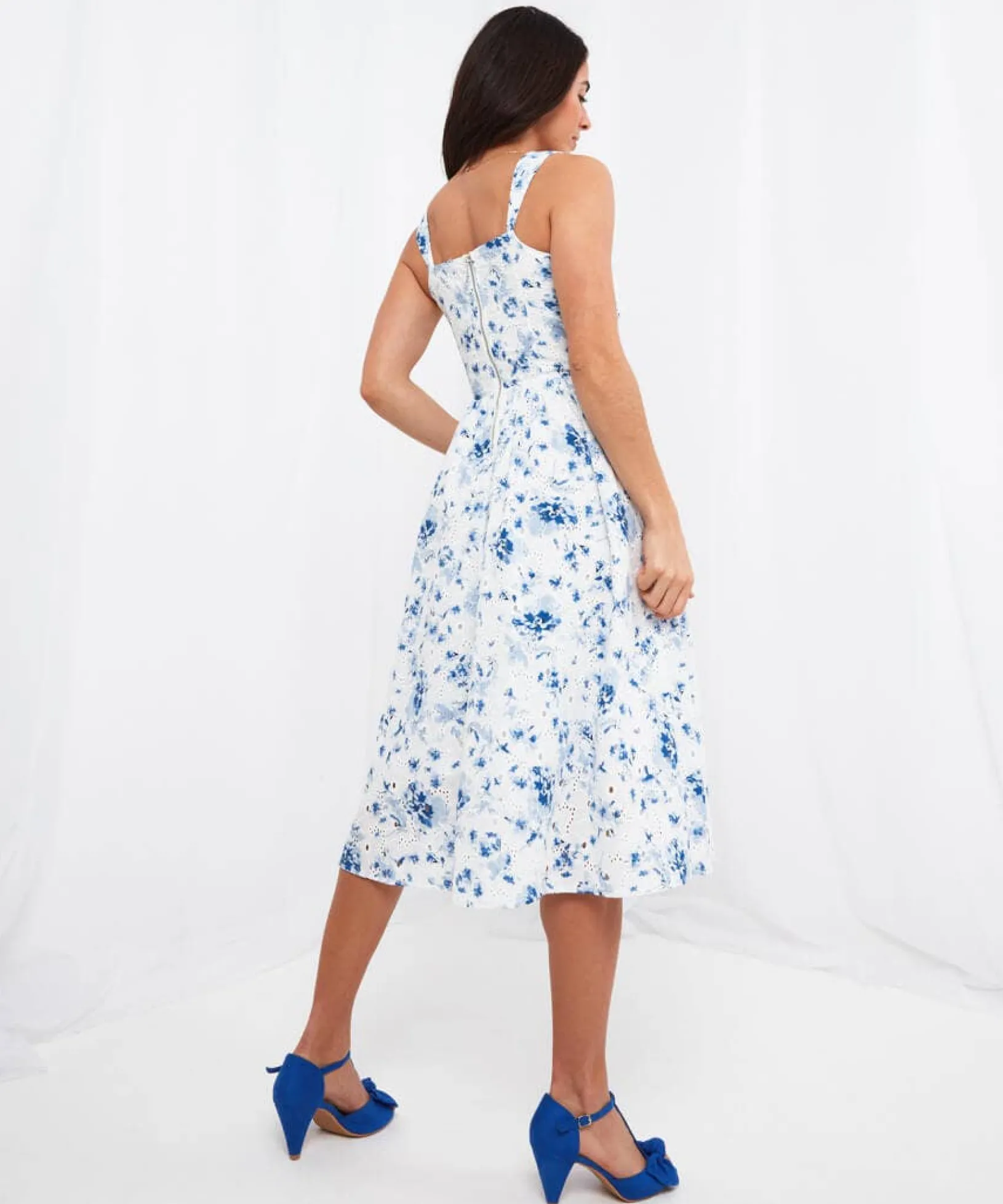 kiera_broderie_dress_3.webp Sale Dresses | Women's Joe Browns Kiera Broderie Dress Blue