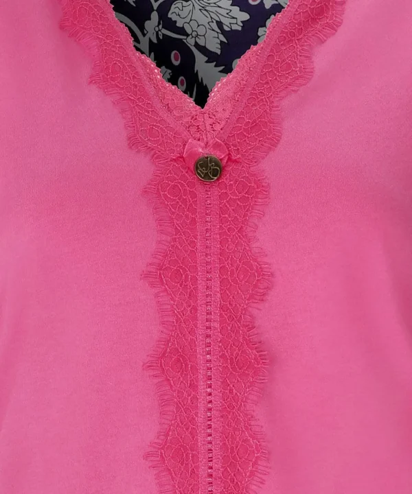 Sale Pyjamas & Loungewear | Women's Joe Browns Lacey Lounge Top Pink