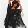Occasion Outfits | Gifts | Cardigans & Coatigans | Accessories & Jewellery | Sale Accessories & Jewellery | Top Picks | Women's | Top Picks | Women's | Women's Joe Browns Lara Burn Out Tassel Kimono Silver/Black
