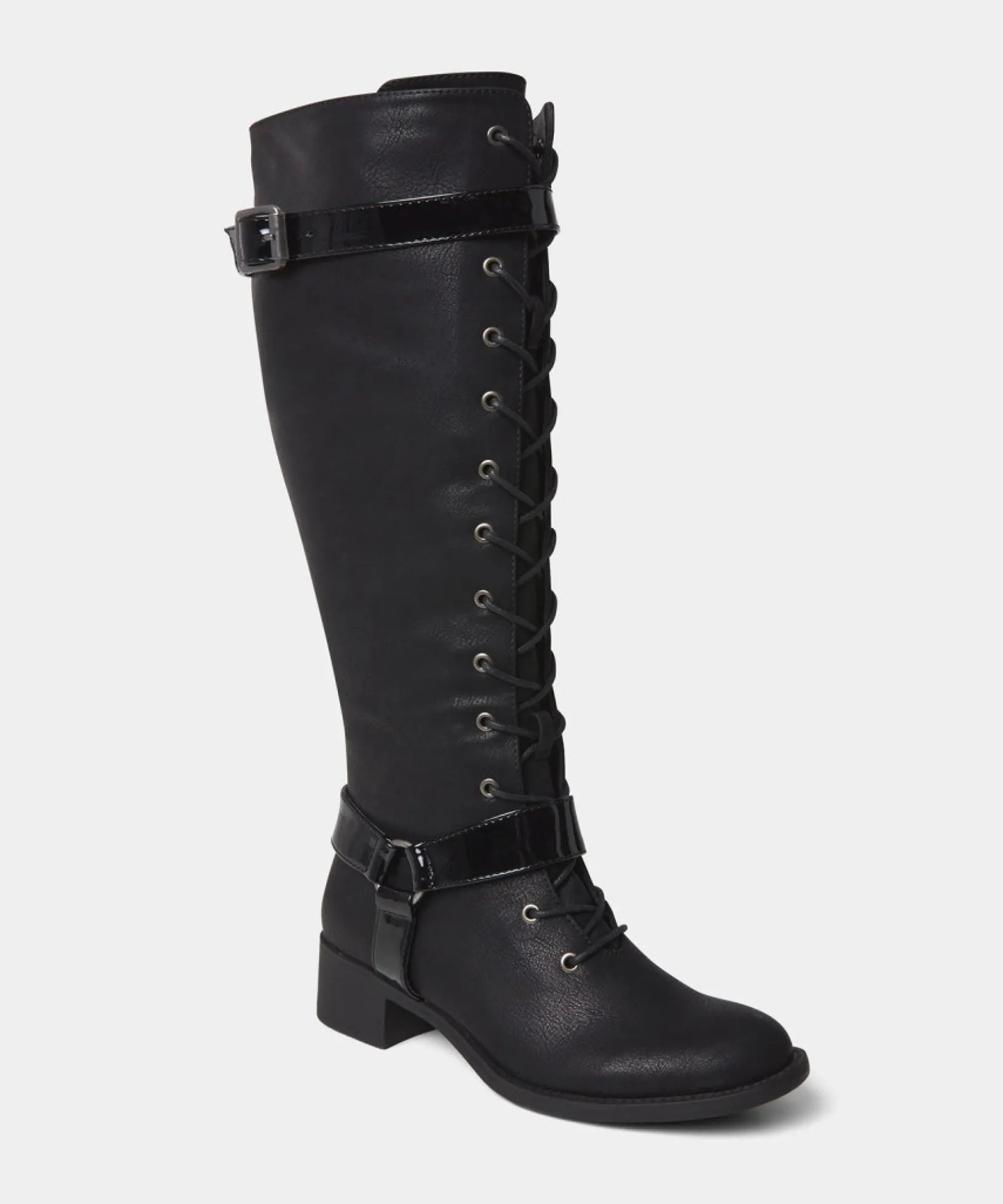 liberty_street_lace_up_bo_1.webp Knee High Boots | Boots & Shoes | Top Picks | Women's Joe Browns Liberty Street Lace Up Boots Black
