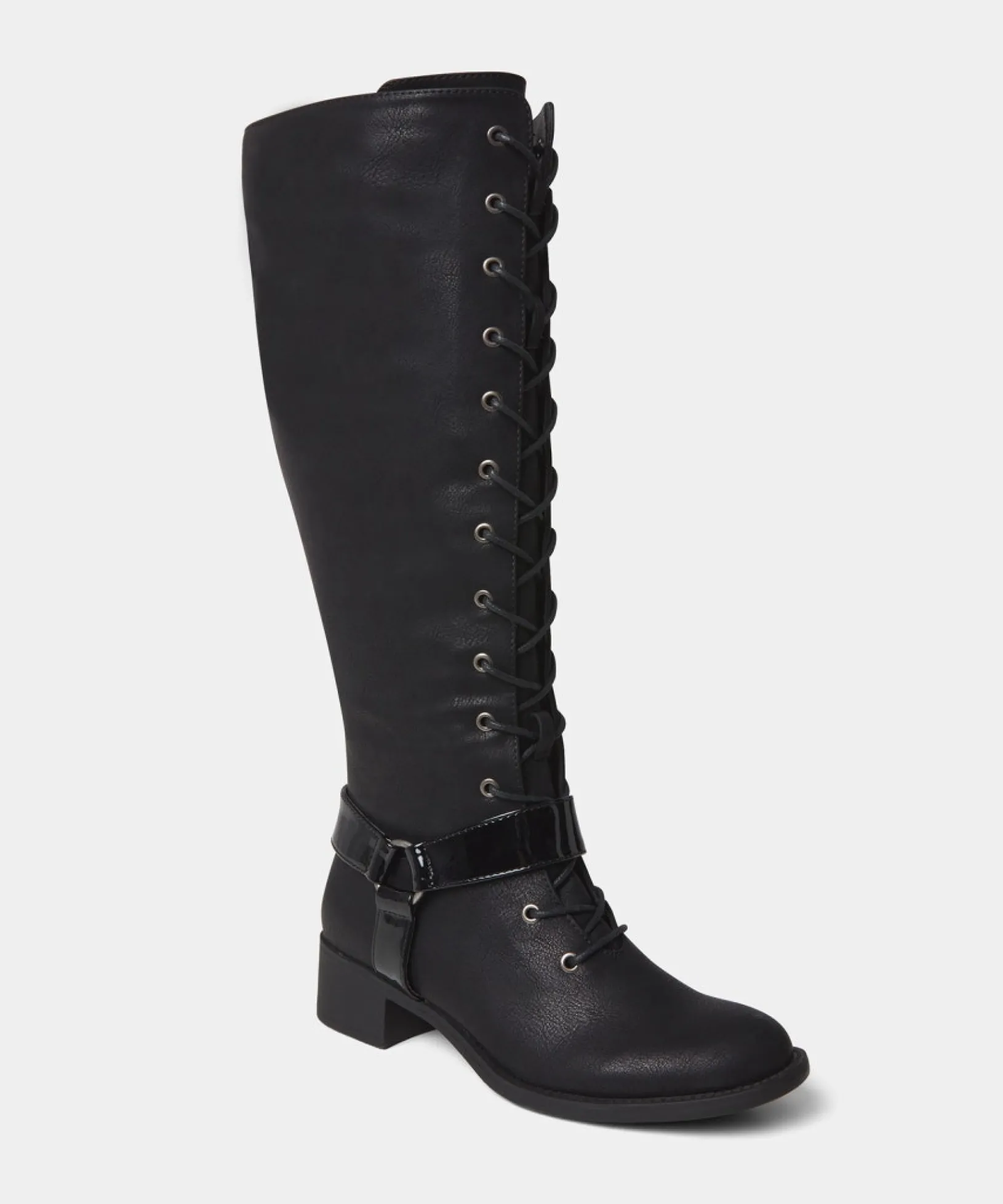 liberty_street_lace_up_bo_2.webp Knee High Boots | Boots & Shoes | Top Picks | Women's Joe Browns Liberty Street Lace Up Boots Black