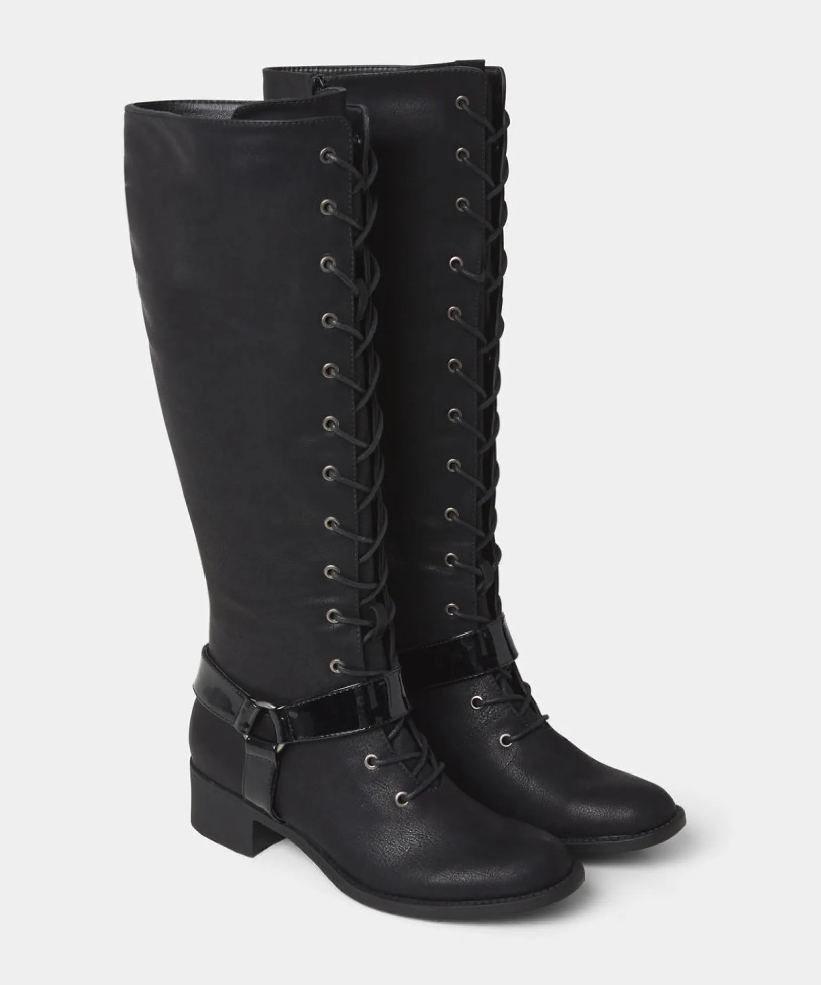 liberty_street_lace_up_bo_3.webp Knee High Boots | Boots & Shoes | Top Picks | Women's Joe Browns Liberty Street Lace Up Boots Black