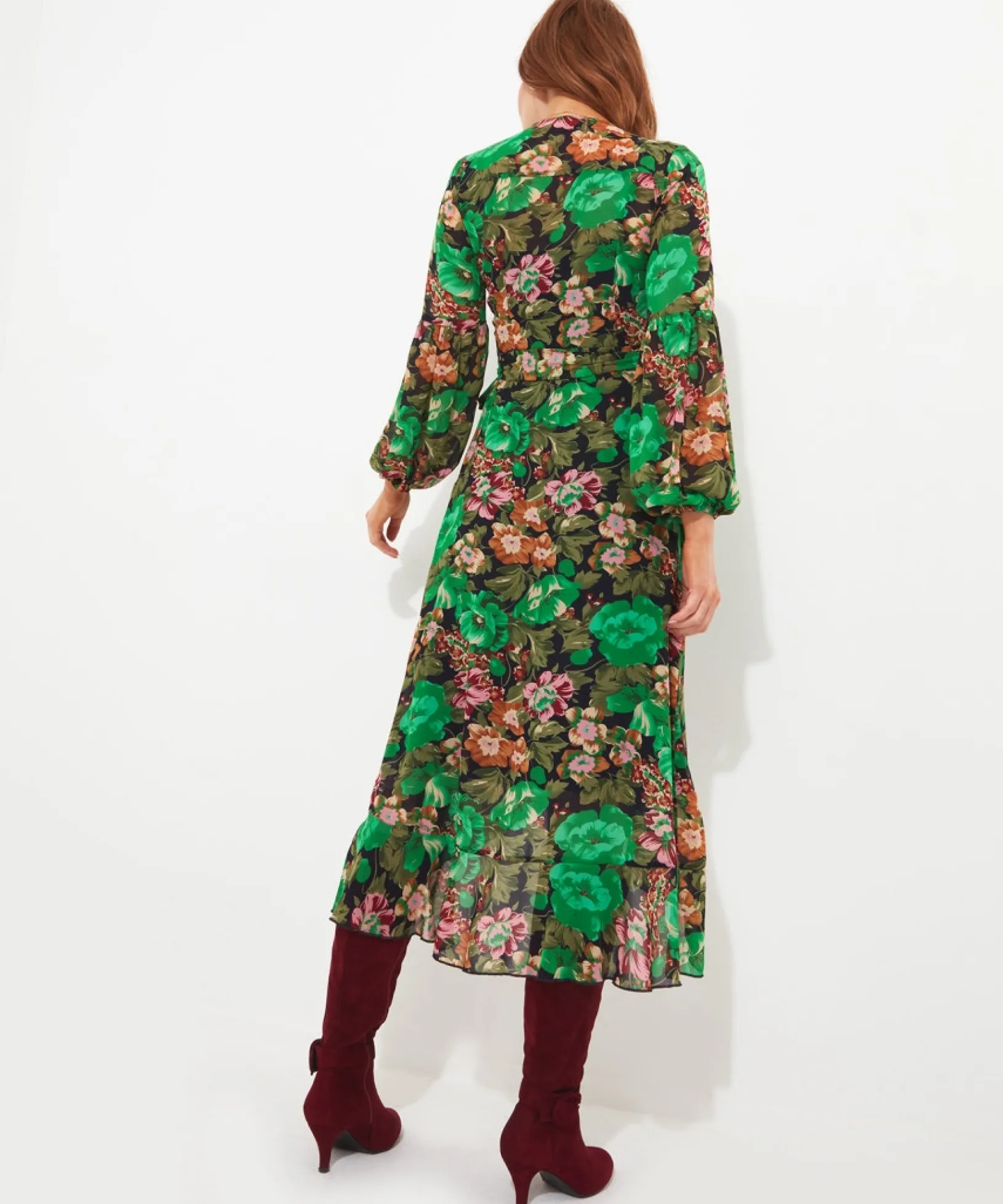 lily_printed_wrap_dress_4.webp Midi Dresses | Dresses | Sale Dresses | Top Picks | Women's | Women's Joe Browns Lily Printed Wrap Dress Multi