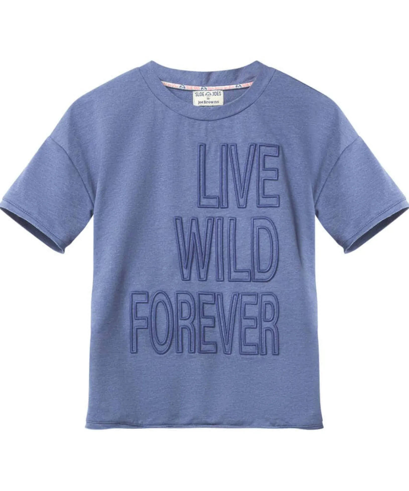 live_wild_forever_tee_1.webp Pyjamas & Loungewear | Tops, Tunics & Blouses | Sale Pyjamas & Loungewear | Sale Tops, Tunics & Blouses | Women's | Women's | Women's | Women's Joe Browns Live Wild Forever Tee Blue