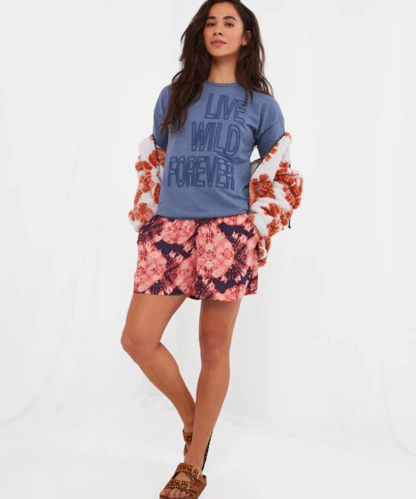 Pyjamas & Loungewear | Tops, Tunics & Blouses | Sale Pyjamas & Loungewear | Sale Tops, Tunics & Blouses | Women's | Women's | Women's | Women's Joe Browns Live Wild Forever Tee Blue