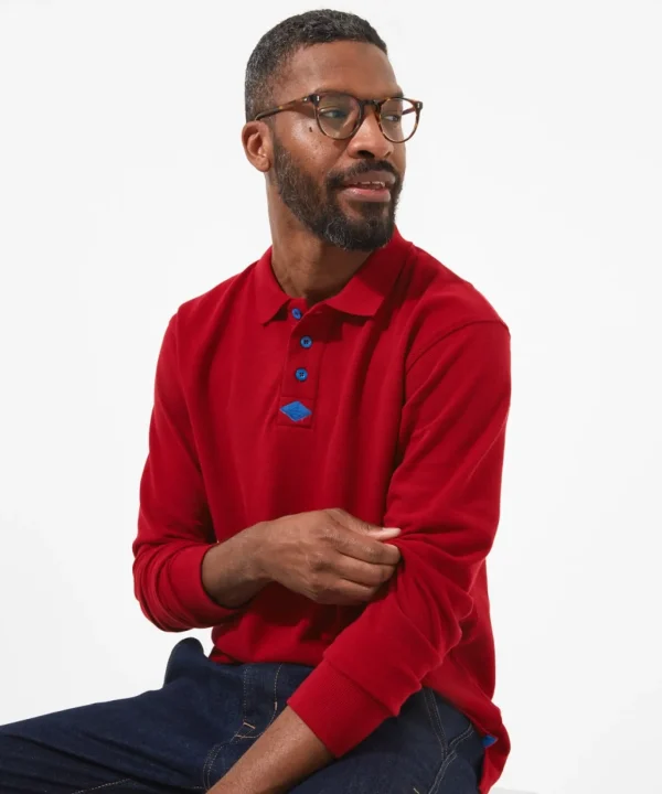 Shop Men's Collection | Henley Tops | Tops & T-Shirts | Sale Tops & T-Shirts | Top Picks | Men，s | Men，s | Men，s Joe Browns Long Sleeve Perfect Polo Red / Purple