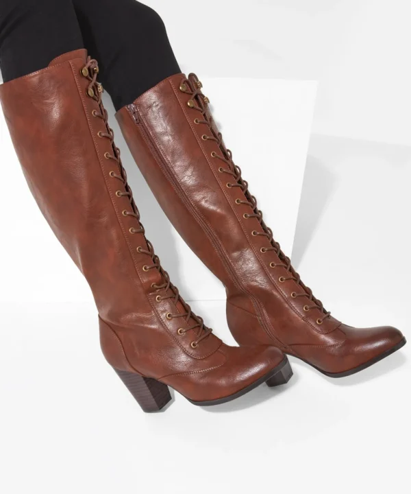 Knee High Boots | Boots & Shoes | Top Picks | Women's Joe Browns Louis Street Lace Up Boots Rich Brown