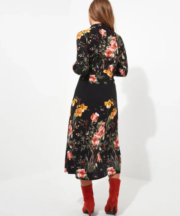 Shop Women's Collection | Vintage & Retro Dresses | Midi Dresses | Party Dresses | Dresses | Sale Dresses | Top Picks | Top Picks | Top Picks | Top Picks | Women's | Women's Joe Browns Louisa Border Print Dress Black