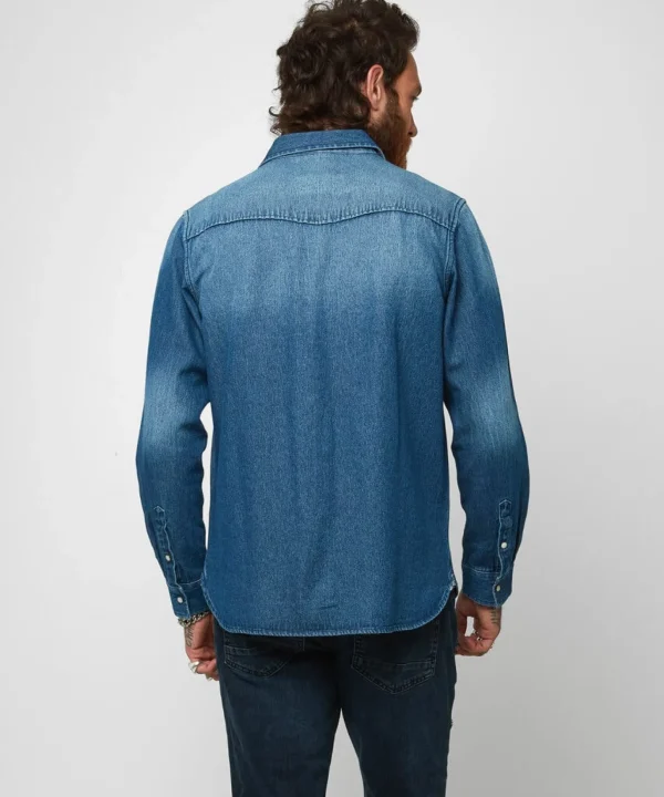 Shirts | Men，s Joe Browns Loved And Lived In Denim Shirt Blue