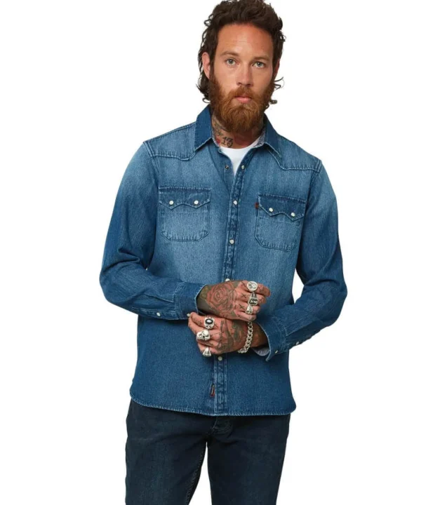 Shirts | Men，s Joe Browns Loved And Lived In Denim Shirt Blue