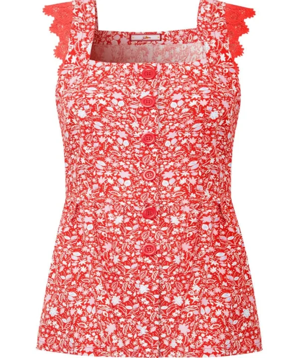 Sale Tops, Tunics & Blouses | Women's Joe Browns Lovely Lace Trim Top Coral