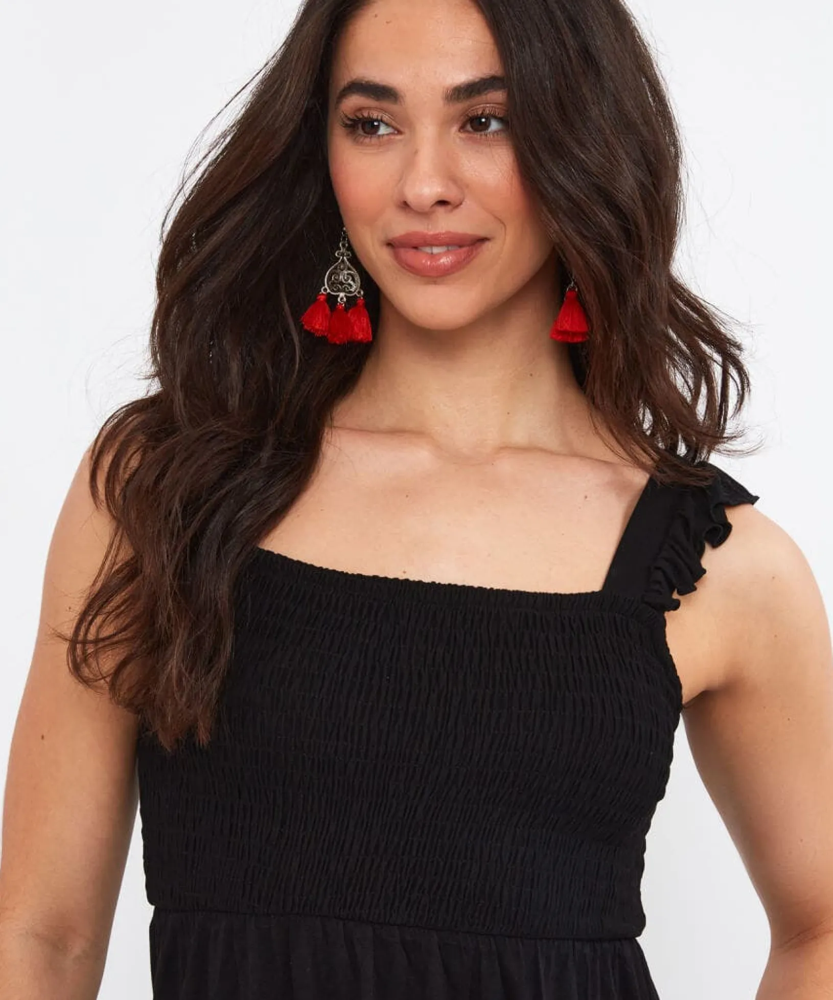 lovely_shirred_top_4.webp Sale Tops, Tunics & Blouses | Women's Joe Browns Lovely Shirred Top Black / White