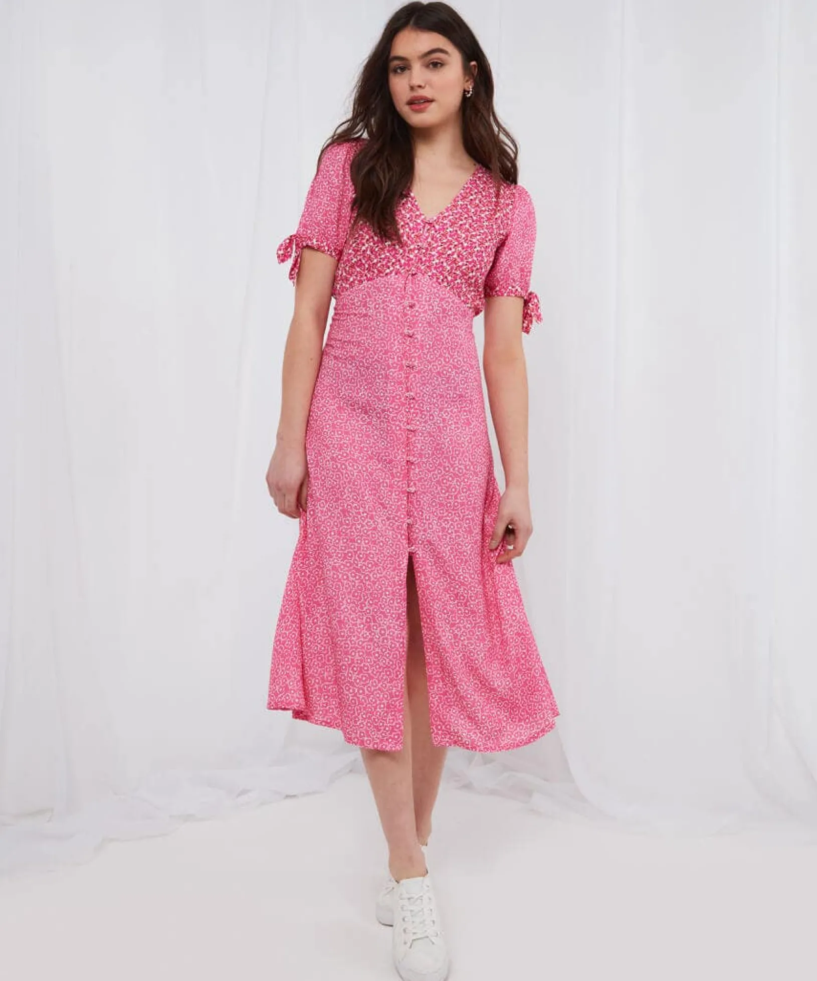 lucy_mix_and_match_midi_d_5.webp Sale Dresses | Women's Joe Browns Lucy Mix and Match Midi Dress Pink