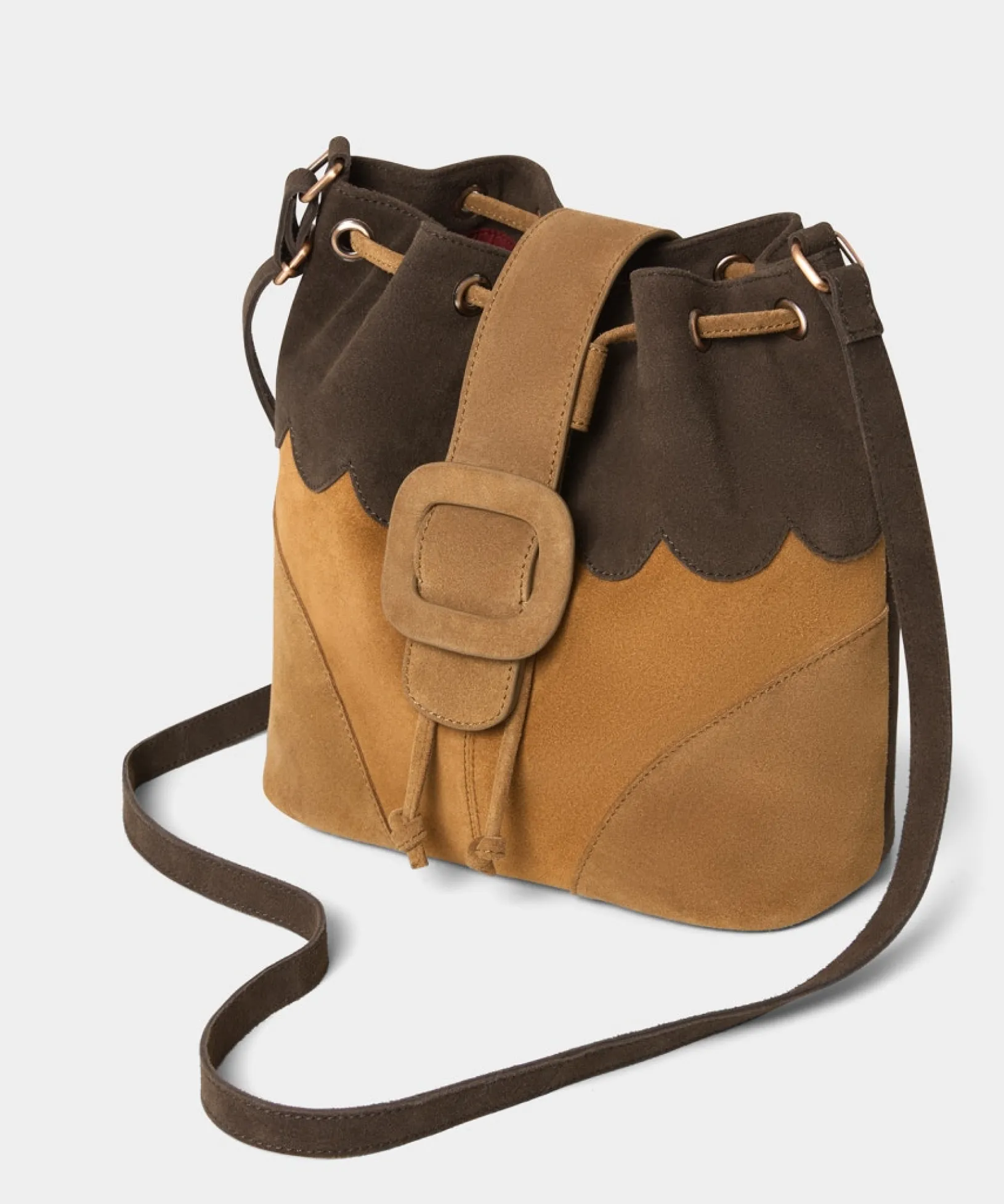 made_you_look_suede_bag_1.webp Handbags & Purses | Sale Handbags & Purses | Women's | Women's Joe Browns Made You Look Suede Bag Tan Multi