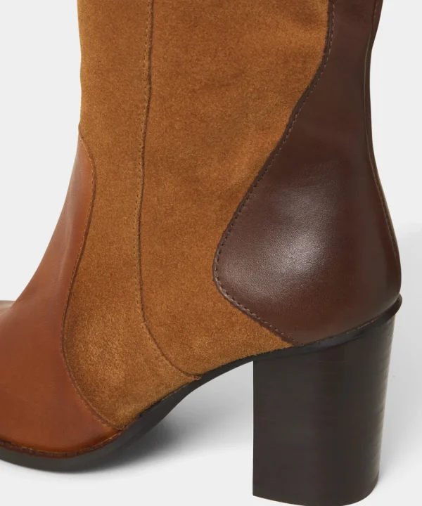 Knee High Boots | Boots & Shoes | Top Picks | Women's Joe Browns Made You Look Suede Leather Boots Tan Multi