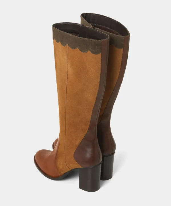 Knee High Boots | Boots & Shoes | Top Picks | Women's Joe Browns Made You Look Suede Leather Boots Tan Multi