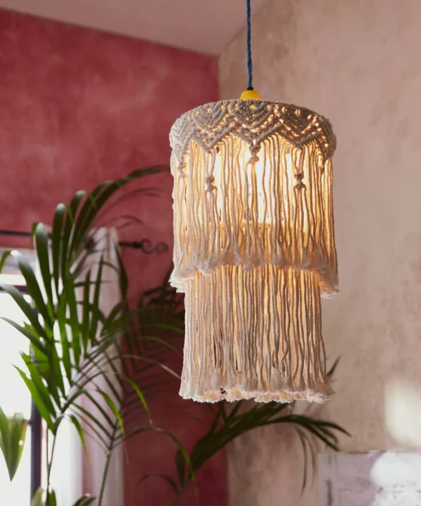 Nature Décor | Sale Lighting | Home | Home Joe Browns Magnificent Macrame Tiered Shade Cream
