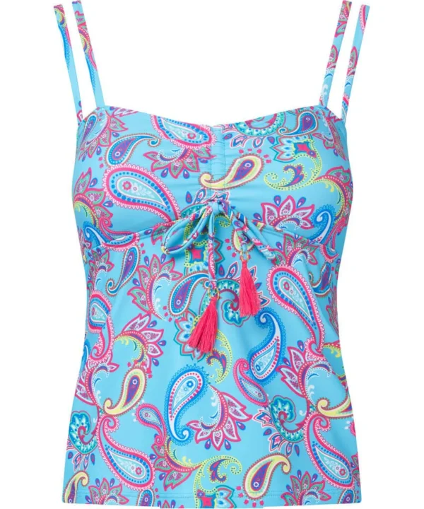 Sale Swimwear | Women's Joe Browns Maldives Boho Tankini Top Blue Multi