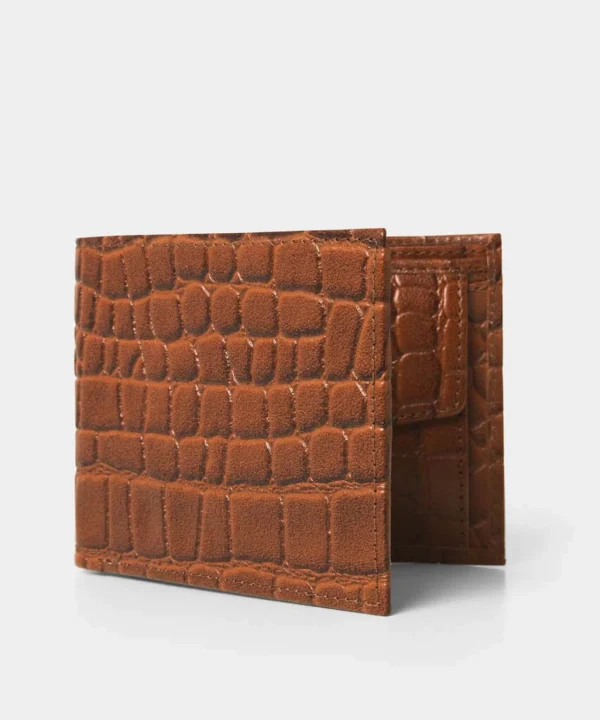 Sale Accessories | Men,s Joe Browns Men's Croc Buff Calf Leather Wallet Tan