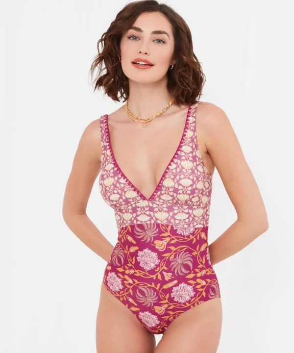 Swimwear | Women's Joe Browns Mexicano Boho Swimsuit Raspberry Multi