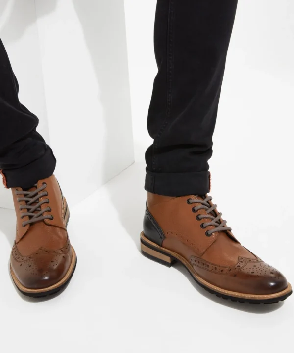 Brogues | Boots | Boots & Shoes | Top Picks | Top Picks | Men，s Joe Browns Mix Up Premium Leather Boots Tan Multi