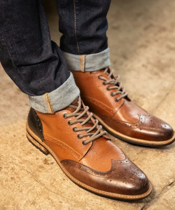 Brogues | Boots | Boots & Shoes | Top Picks | Top Picks | Men，s Joe Browns Mix Up Premium Leather Boots Tan Multi