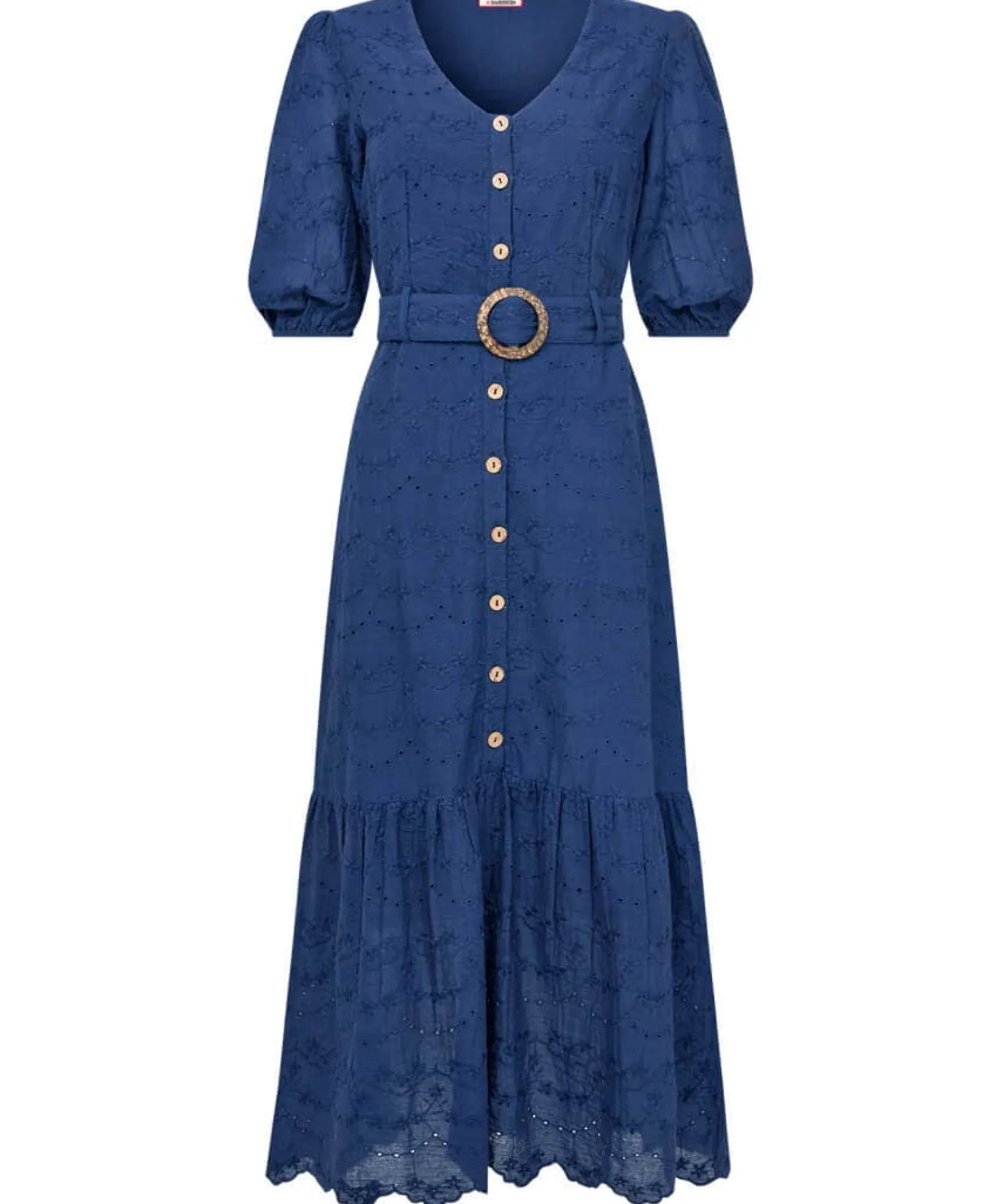 molly_broderie_belted_dre_1.webp Sale Dresses | Women's Joe Browns Molly Broderie Belted Dress Navy