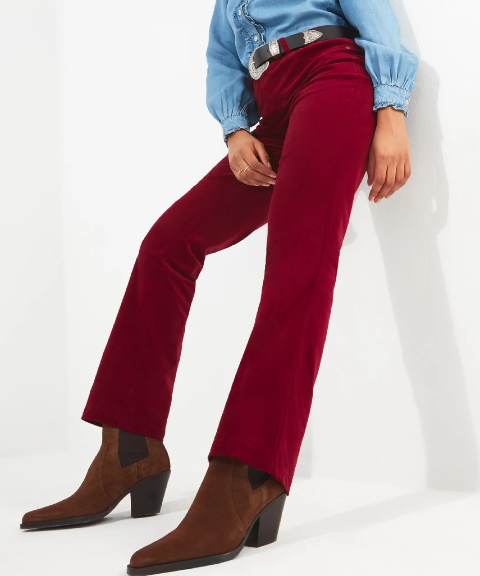 must_have_moleskin_trouse_4.webp Shop Women's Collection | Jeans & Trousers | Top Picks | Women's Joe Browns Must Have Moleskin Trousers Berry / Teal