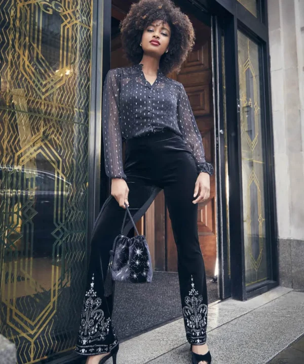 Gifts | Handbags & Purses | Accessories & Jewellery | Sale Handbags & Purses | Women's | Women's | Women's | Women's Joe Browns Night Star Velvet Bag Black Multi
