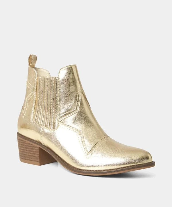 Knee High Boots | Ankle Boots | Party Footwear | Boots & Shoes | Top Picks | Top Picks | Top Picks | Women's Joe Browns Night Star Western Boots Gold