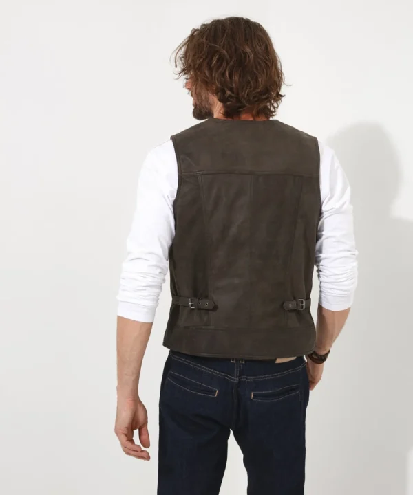Shop Men's Collection | Leather Jackets | Top Picks | Men，s Joe Browns No Limits Leather Waistcoat Brown