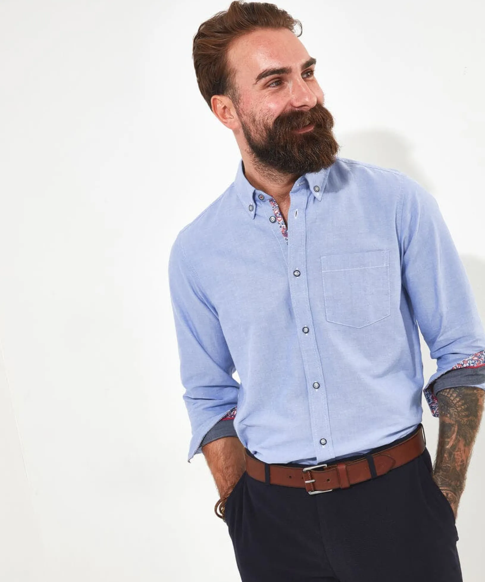 no_ordinary_oxford_shirt_4.webp Work Shirts | Shirts | Top Picks | Men,s Joe Browns No Ordinary Oxford Shirt Blue