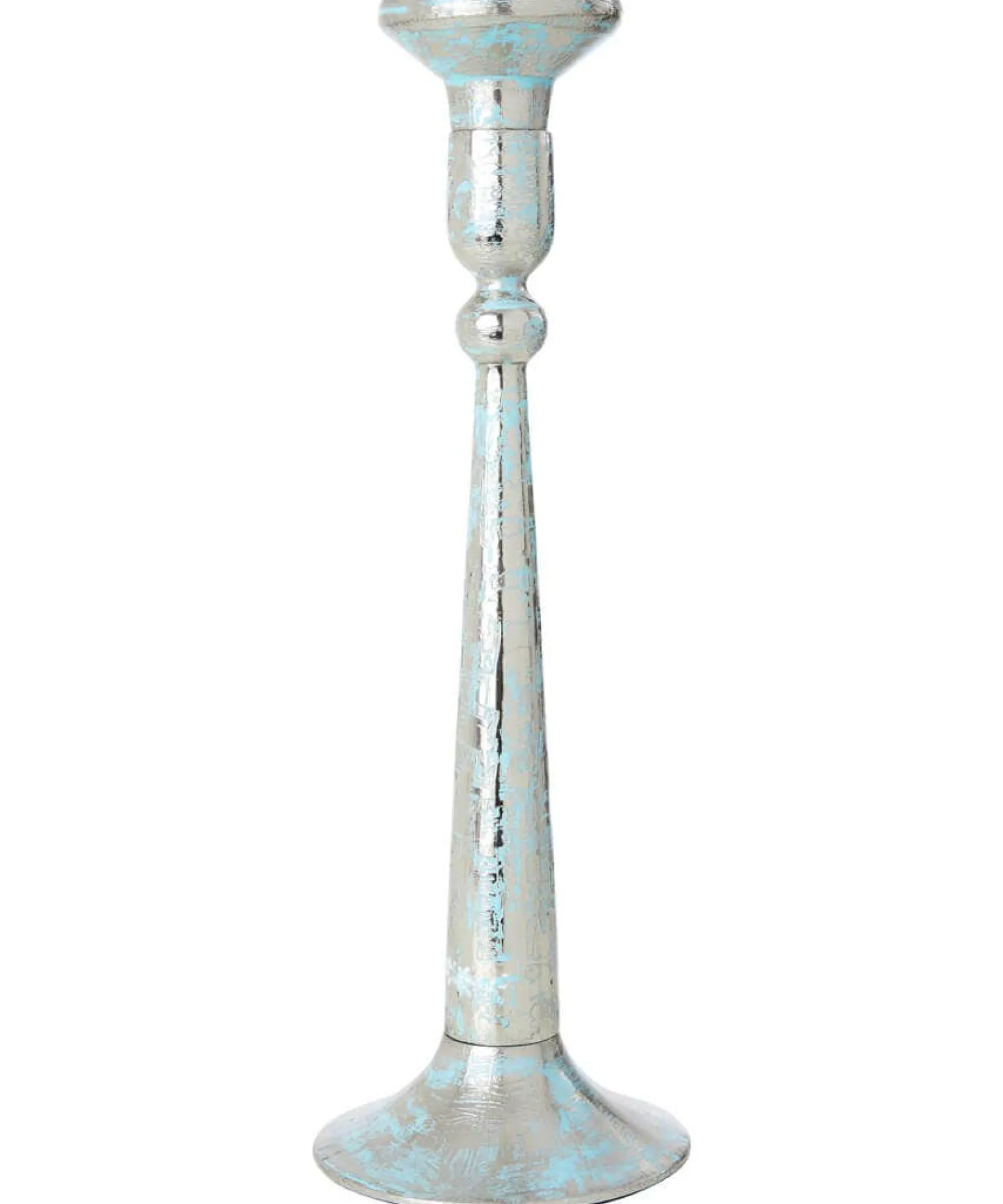 nouveau_distressed_blue_c_1.webp Living Room | Nouveau Reflections | Home Accessories | Candles & Candle Holders | Gifts | Home | Home | Home | Home | Women's Joe Browns Nouveau Distressed Blue Candle Holder Silver