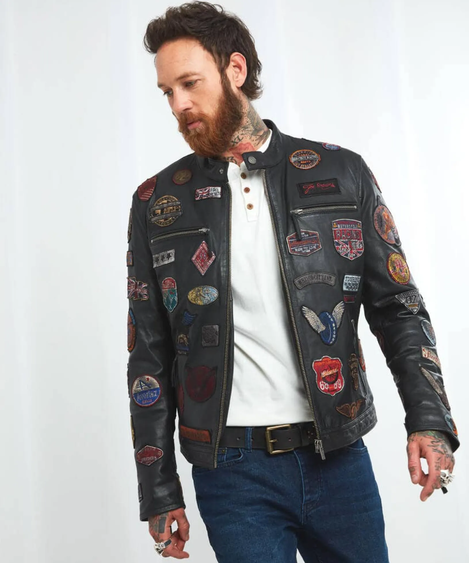 on_tour_leather_jacket_2.webp Leather Jackets | Coats & Jackets | Men,s | Men,s Joe Browns On Tour Leather Jacket Black