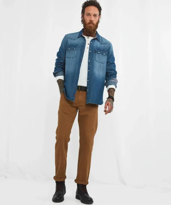 Cargo Trousers | Straight Leg Jeans | Men's Partywear | Jeans & Trousers | Denim Styles | Top Picks | Top Picks | Top Picks | Men，s | Men，s Joe Browns On Track Jeans Dark Tobacco